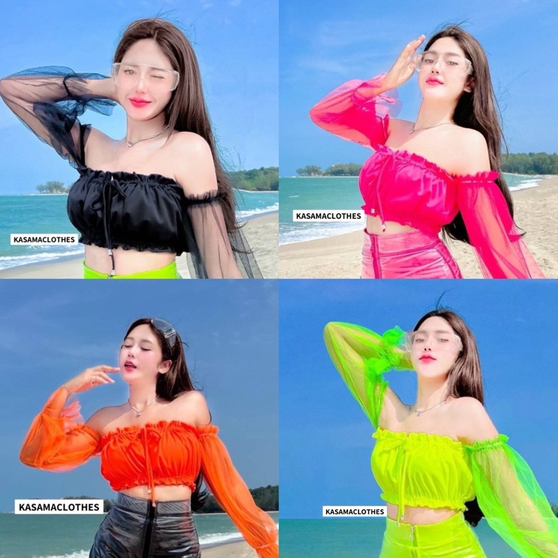 พร้อมส่ง!! เกาะอกต่อแขนซีทรู งานจริงสวยเกิ้นกดเลย