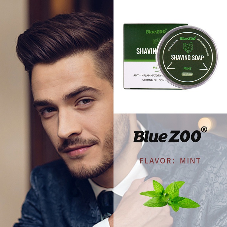 สบู่โกนหนวด ครีมโกนหนวด Blue ZOO สำหรับผู้ชาย มี 3 กลิ่น รูปที่ 4