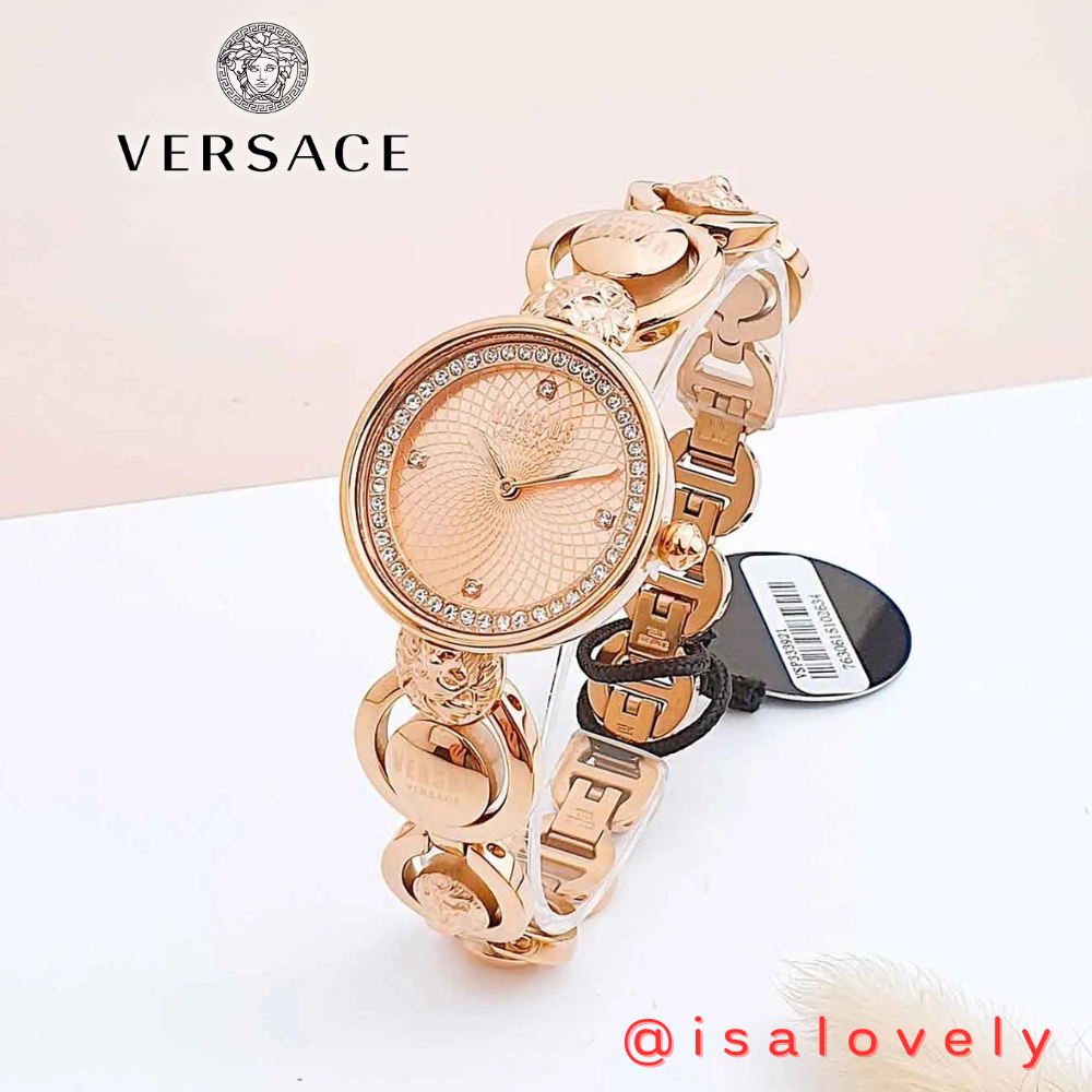 📌Isa Lovely Shop📌  VERSUS VERSACE Women's Watch VSP333921 สี rosegold