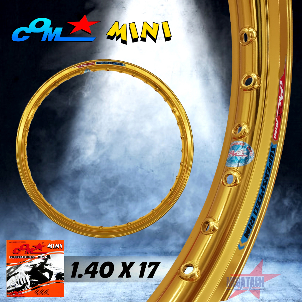ล้อ COM MINI 1.40 X 17 ขอบยก จำนวน 1 วง วงล้อคอม ขนาด 1.40 ขอบ 17 ของแท้ การันตีของแท้ 100% วงล้ออลูมิเนียม