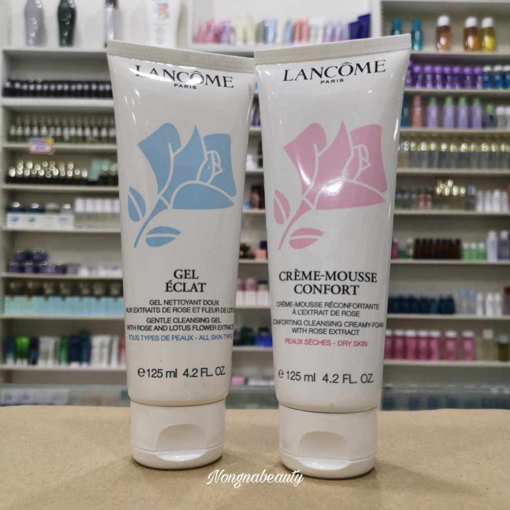 Hot Style LANCOME น้ํายาทําความสะอาดสีฟ้า 125 แผ่นรองพื้นด้วยคลื่นและความงาม c91