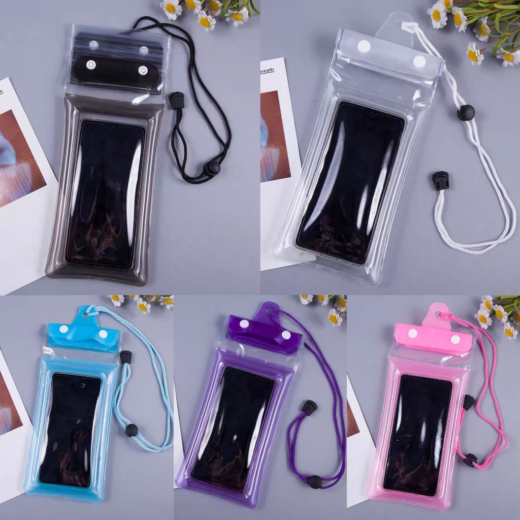 พร้อมส่ง กันน้ำ100%  ซองกันน้ำโทรศัพท์สัมผัสง่าย แบบหนา  งานดี ถ่ายรูปชัด สายปรับได้ สินค้า