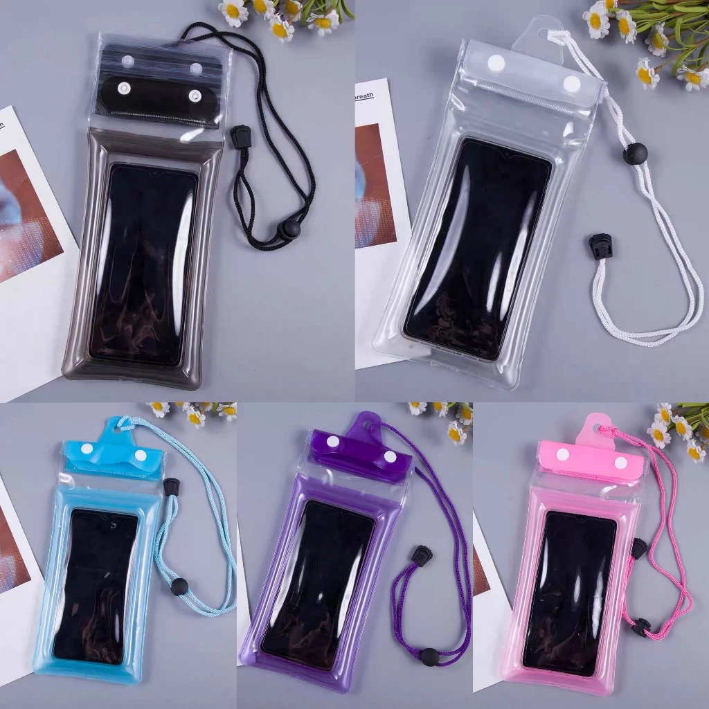 พร้อมส่ง กันน้ำ100% ซองกันน้ำโทรศัพท์สัมผัสง่าย แบบหนา งานดี ถ่ายรูปชัด สายปรับได้