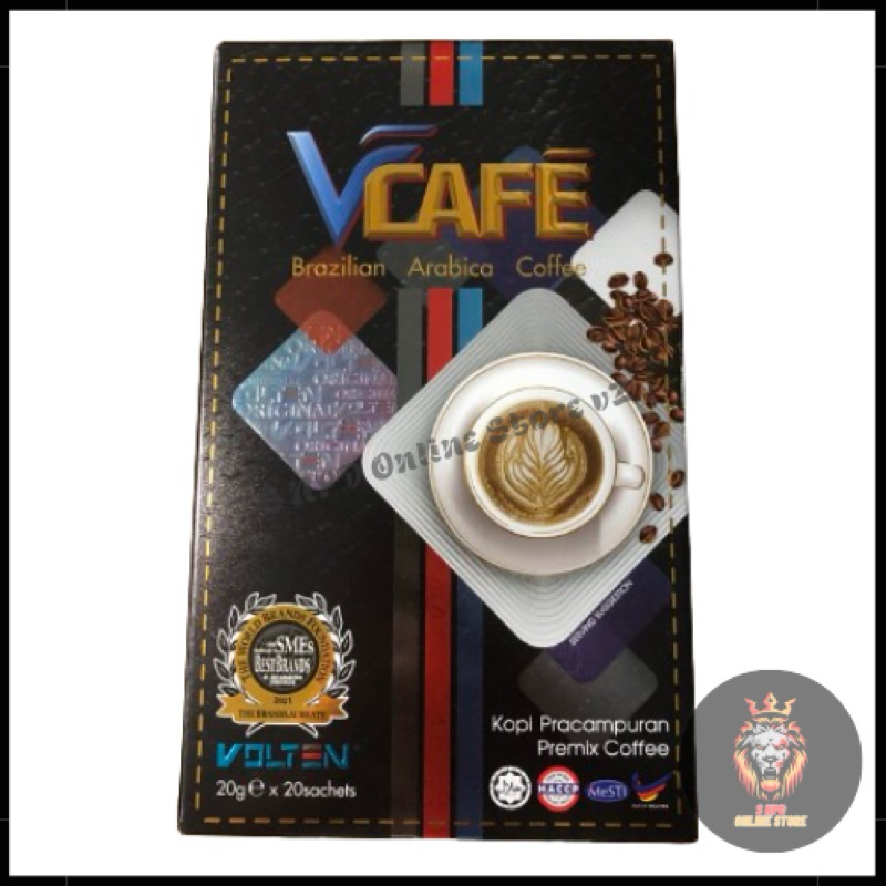 VOLTEN VCAFE Brazilian Arabica Coffee กาแฟอาราบิก้าบราซิล ของแท้ 100% (1 กล่อง x 20 ซอง)