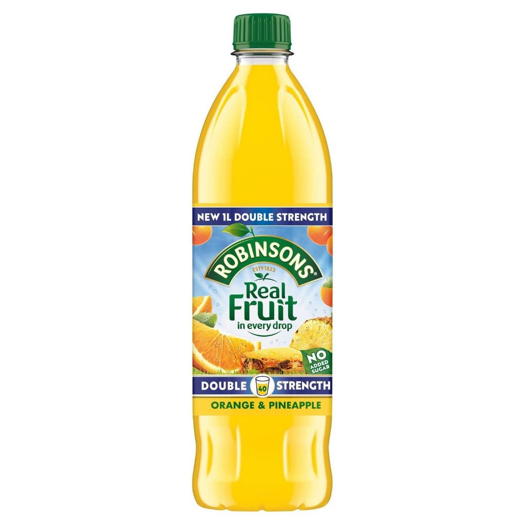 ROBINSON'S DOUBLE STRENGTH Orange & Pineapple Squash 750ml