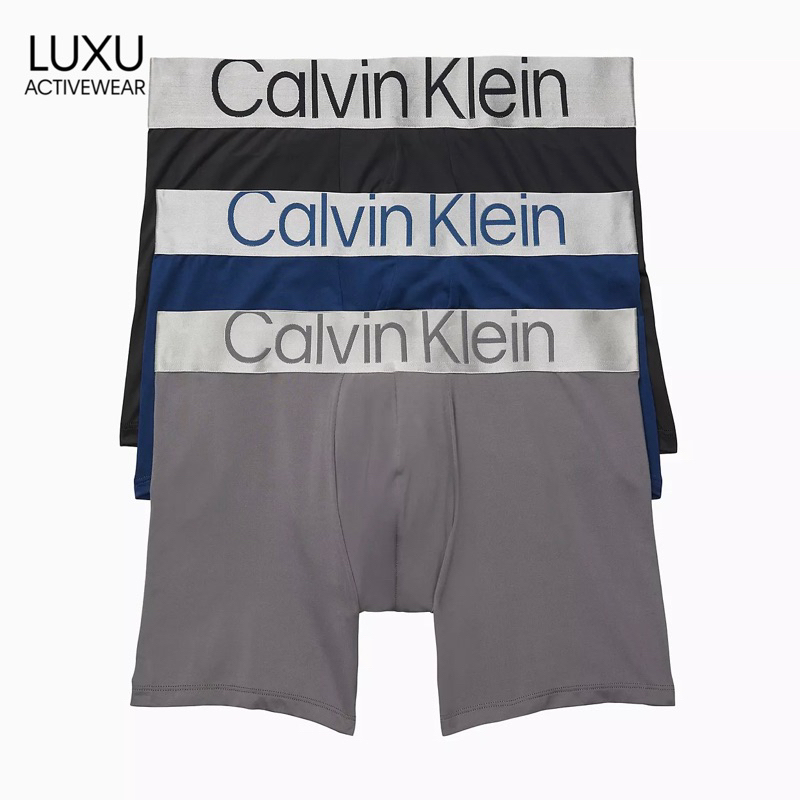 (พร้อมส่ง) Calvin Klein กางเกงในชาย Reconsidered Steel Micro 3-Pack Boxer Brief 🇺🇸ของแท้ 100%