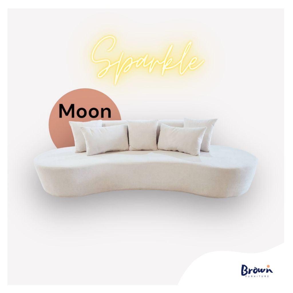 SOFA 🔥[ผ่อน0%]โซฟาคาเฟ่  2.70เมตร [พร้อมหมอนอิง5ใบ] Brownfurniture