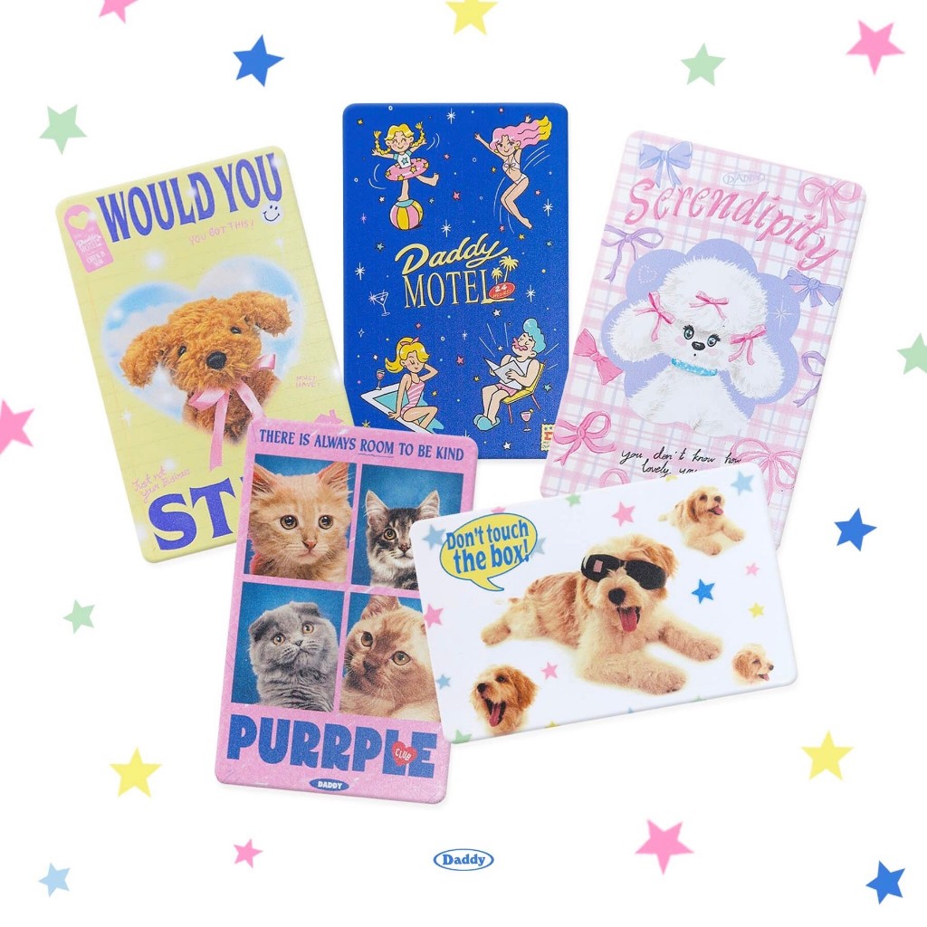 DADDY | Cover Card 2024 สติ๊กเกอร์ติดบัตร BTS MRT ลายใหม่ สุดน่ารัก