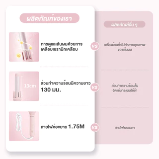 Simplus Curling iron เครื่องม้วนผมอัตโนมัติ 32 MM ปรับความร้อน 3 ระดับ ใช้งานได้ยาวนาน ไม่ทำลายเส้นผม JFBA010