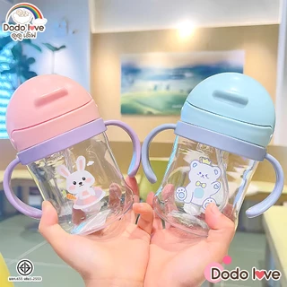 DODOLOVE แก้วน้ำหัดดื่ม​ 250ml , 350ML แก้วน้ำเด็ก​ สำหรับฝึกการดื่มน้ำ​ หลอดป้องกันการสำลัก ฝึกเลิกขวดนม มีตุ้มถ่วง