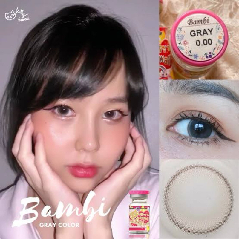 คอนเเทคเลนส์ Kittykawaii (คิตตี้คาวาอิ) Bambi gray dia14.5
