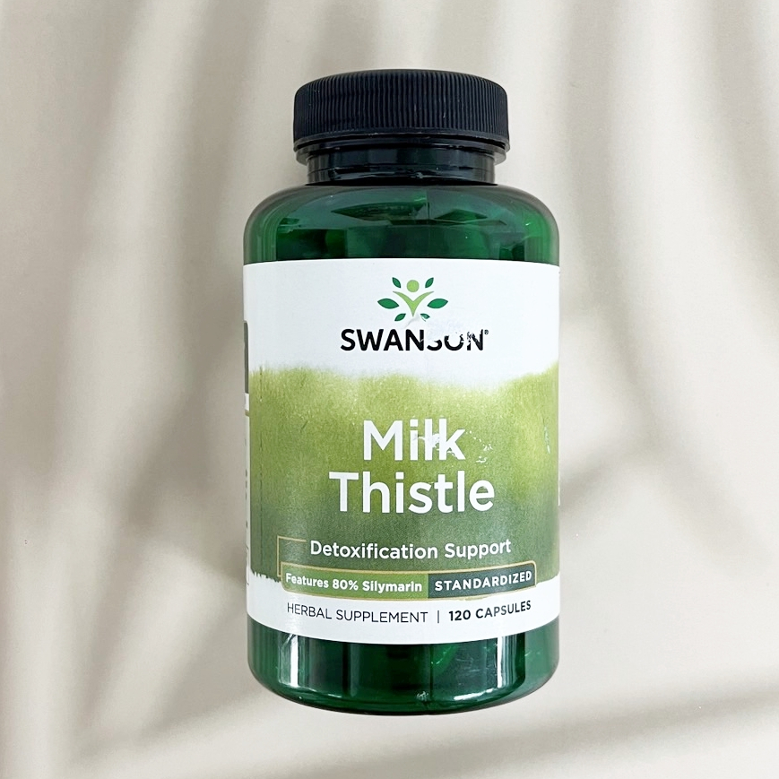 [Swanson®] Milk Thistle Detoxification 80% Silymarin 120 Capsules มิลค์ ทิสเซิล