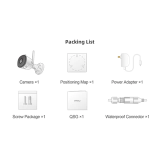 IMOU กล้องวงจรปิด ภายนอก WIFI hotspot ในตัว รุ่น Bullet 2C มีให้เลือก 3MP/5MP บันทึกเสียงได้ มี Sofe AP Mode