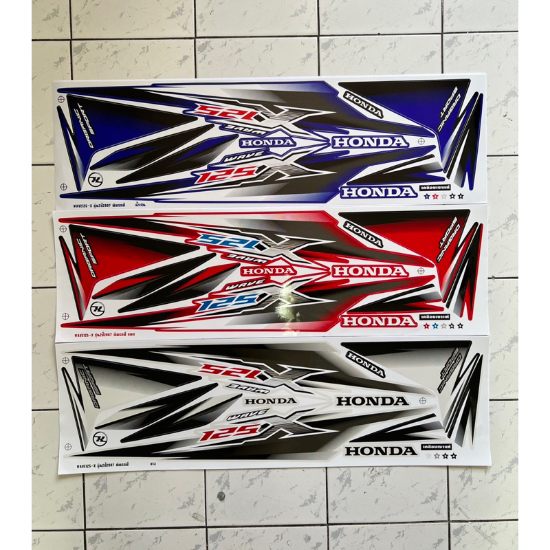 สติ๊กเกอร์ เวฟ 125X รุ่น2 ปี2007 สติ๊กเกอร์ Wave 125X รุ่น2 ปี2007
