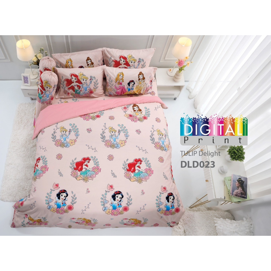 TULIP DELIGHT  (DLD-023)  ชุดเครื่องนอนทิวลิปดีไลท์ ลายการ์ตูนลิขสิทธิ์ ลายเจ้าหญิง Disney