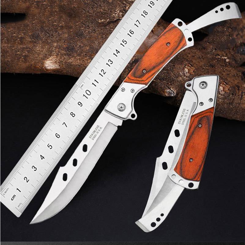ZD1มีดพับหางนกSTAINLESS USA / มีดพับเดินป่ายาว27ซม.