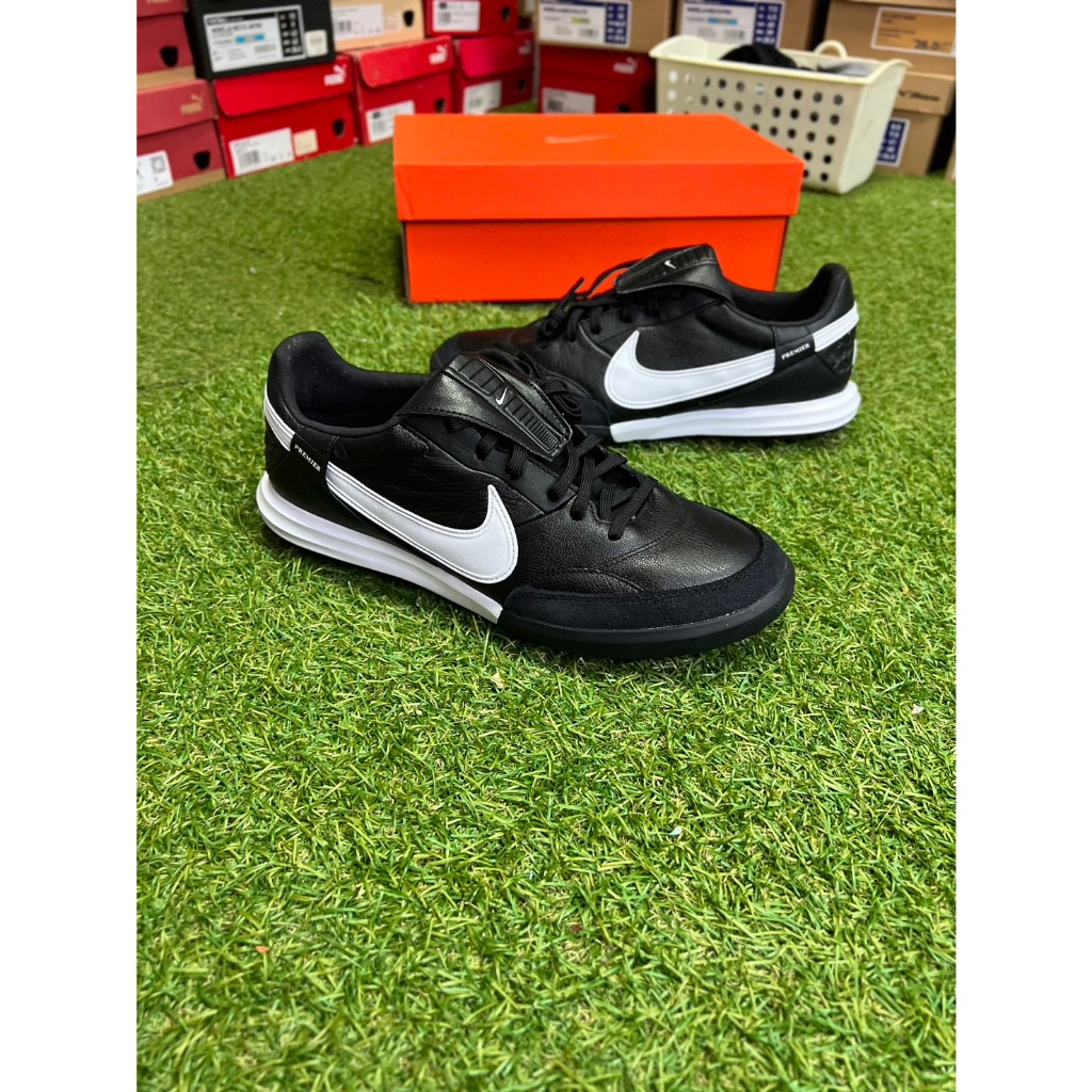 Nike Premier3 TF รองเท้าหนังจิงโจ้ สาย Classic ปุ่มหญ้าเทียม รองเท้า100ปุ่ม มือ1 ตัวท็อป HM0283-001