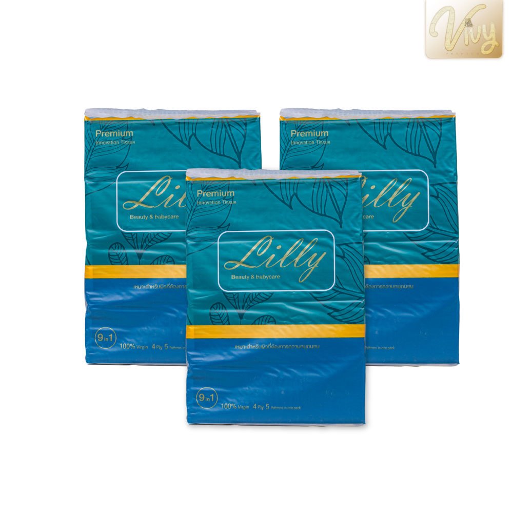 Lilly Tissue - ลิลลี่ ทิชชู่ ไร้ฝุ่น เนื้อหนา รุ่น 480 แผ่น หนา 4 ชั้น #1