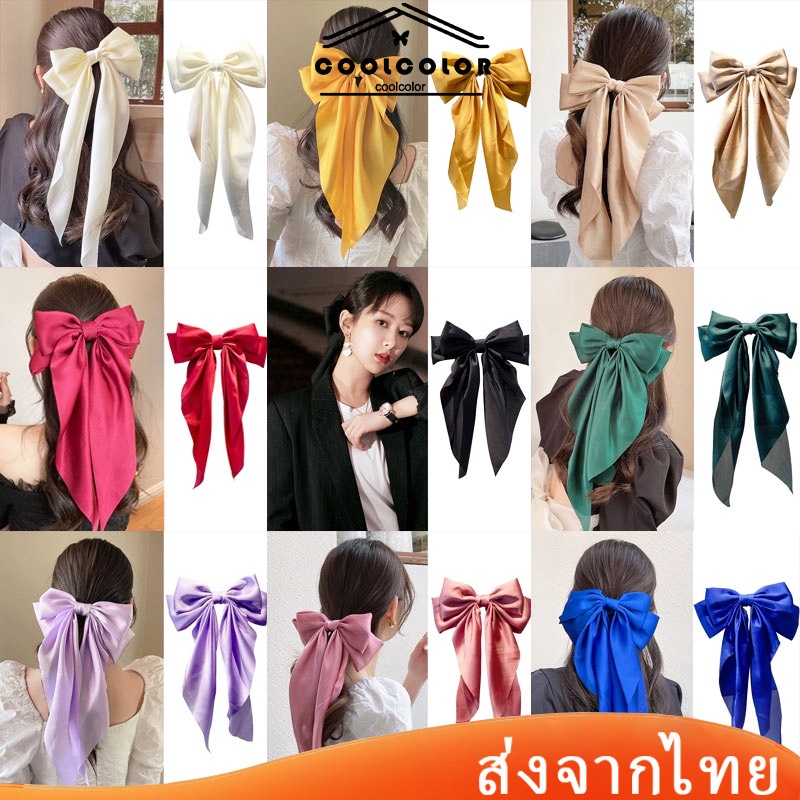 ในไทย💖กิ๊บติดผมประดับโบว์ริบบิ้นขนาดใหญ่พิเศษแฟชั่นฤดูใบไม้ผลิสไตล์เกาหลีสําหรับผู้หญิง.COD