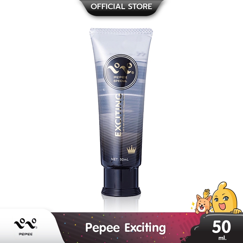 Pepee Exciting เจลหล่อลื่นสูตรน้ำ มีส่วนผสมของโสม และ L-Arginine เพิ่มความรู้สึก บรรจุ 1 ชิ้น (ขนาด 50 ml.)