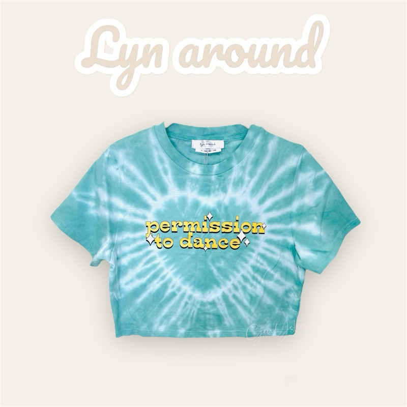 [NEW] Lyn around แท้💯 Crop เสื้อครอปมัดย้อมหัวใจ (สีเขียว)