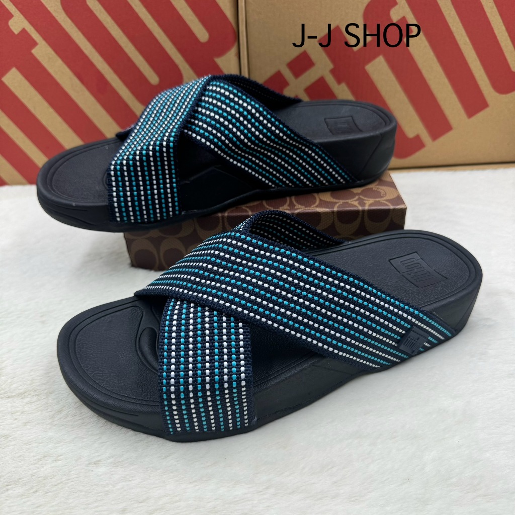 รองเท้าแตะ FItflop แบบสวมสำหรับผู้ชาย ผลิตจากผ้า งานสวยน้ำหนักเบาสวมใส่สบายใส่ทนใส่เดินสะดวก รับรองสินค้าตรงตามรูปค่ะ