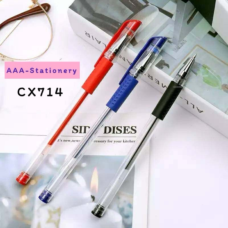 📍เจล0.5📍ปากกาเจลปลอก 0.5 มม. ตราฟาสเตอร์ Faster รุ่น CX714 หมึกน้ำเงิน,ดำ,แดง 1 ด้าม (Gel ink pen) - รูปที่ 2