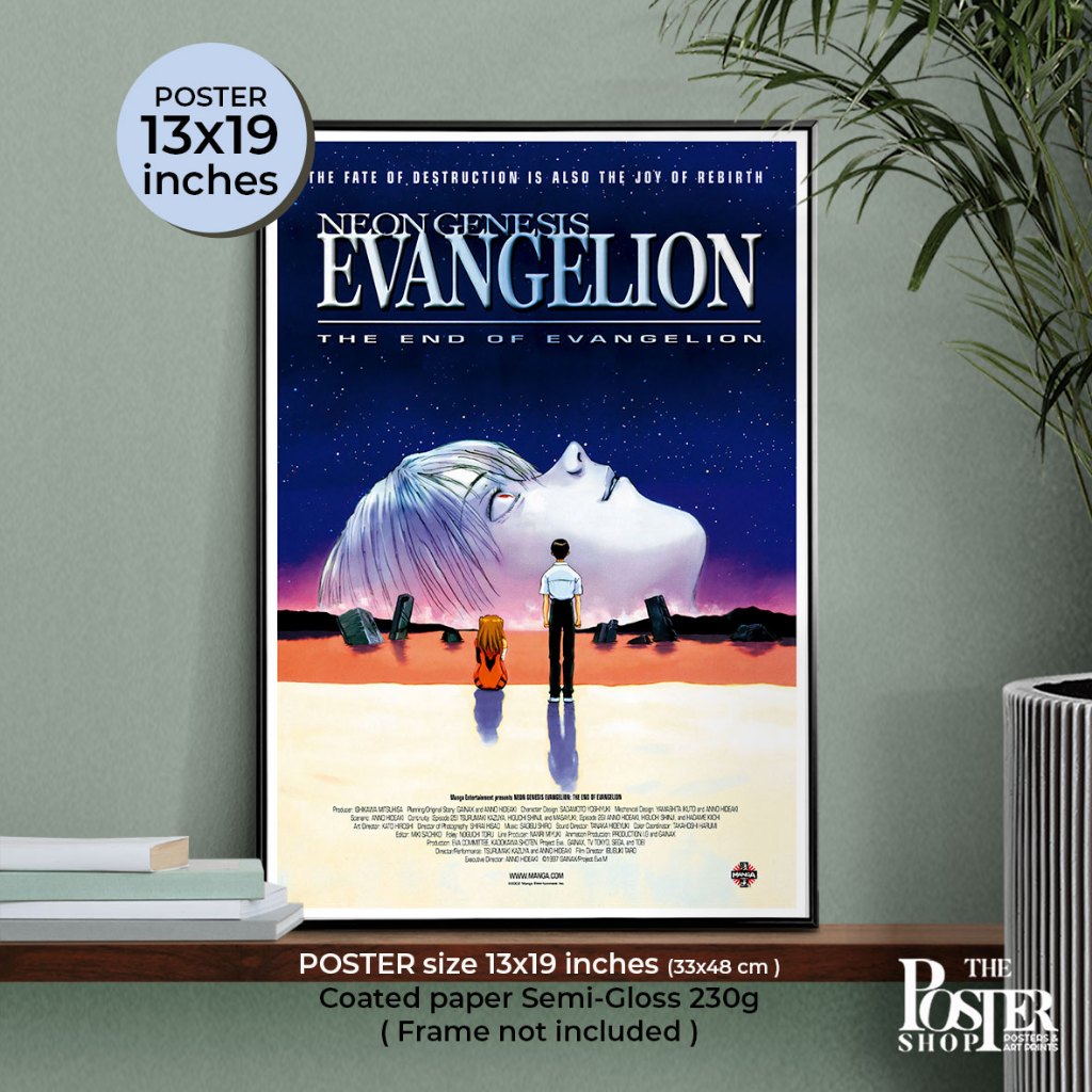 Neon Genesis Evangelion Poster โปสเตอร์ อีวานเกเลี่ยน มหาสงครามวันพิพากษา อนิเมะที่ยิ่งใหญ่ที่สุดตลอดกาล ขนาด 33X48 cm