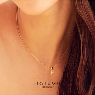 สร้อยคอ + Charm 1 ชิ้น สร้อยตัวอักษร สร้อย alphabet สร้อยปลายเข็ม Letter& Charm Necklace