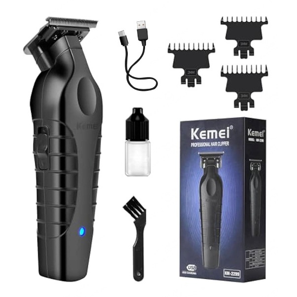 KM2299 ปัตตาเลี่ยนตัดผมไฟฟ้า ไร้สาย รุ่นKemei KM-2299 1200mAh ชาร์จ USB เครื่องตัดผมมืออาชีพ
