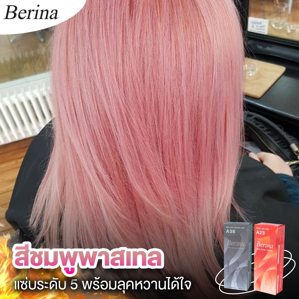 Berina เบอริน่า สีย้อมผม สีผมชมพูพาสเทล