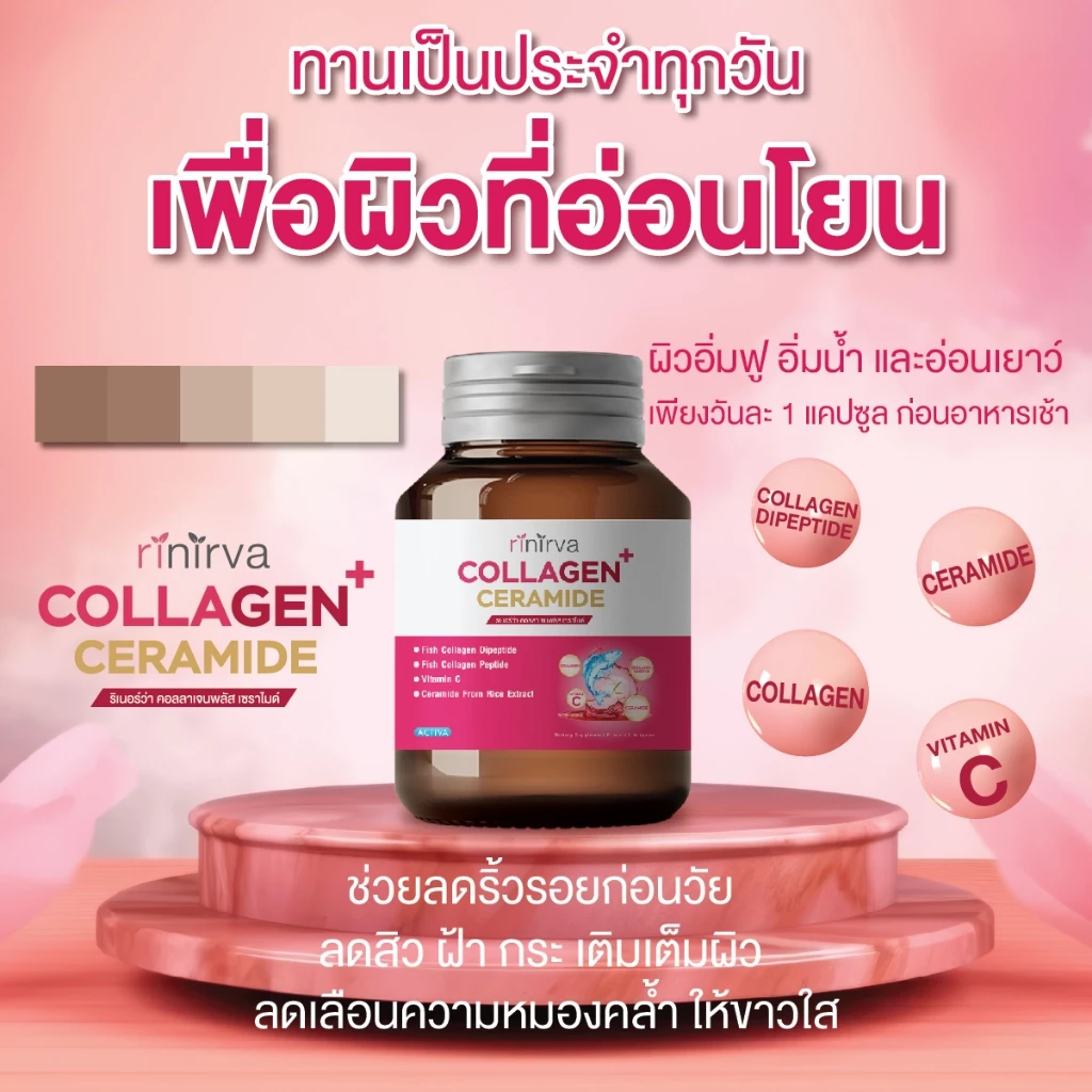 Nirva Gluta 40+ / Collagen อาหารเสริมดูแลสุขภาพผิว thumbnail 8