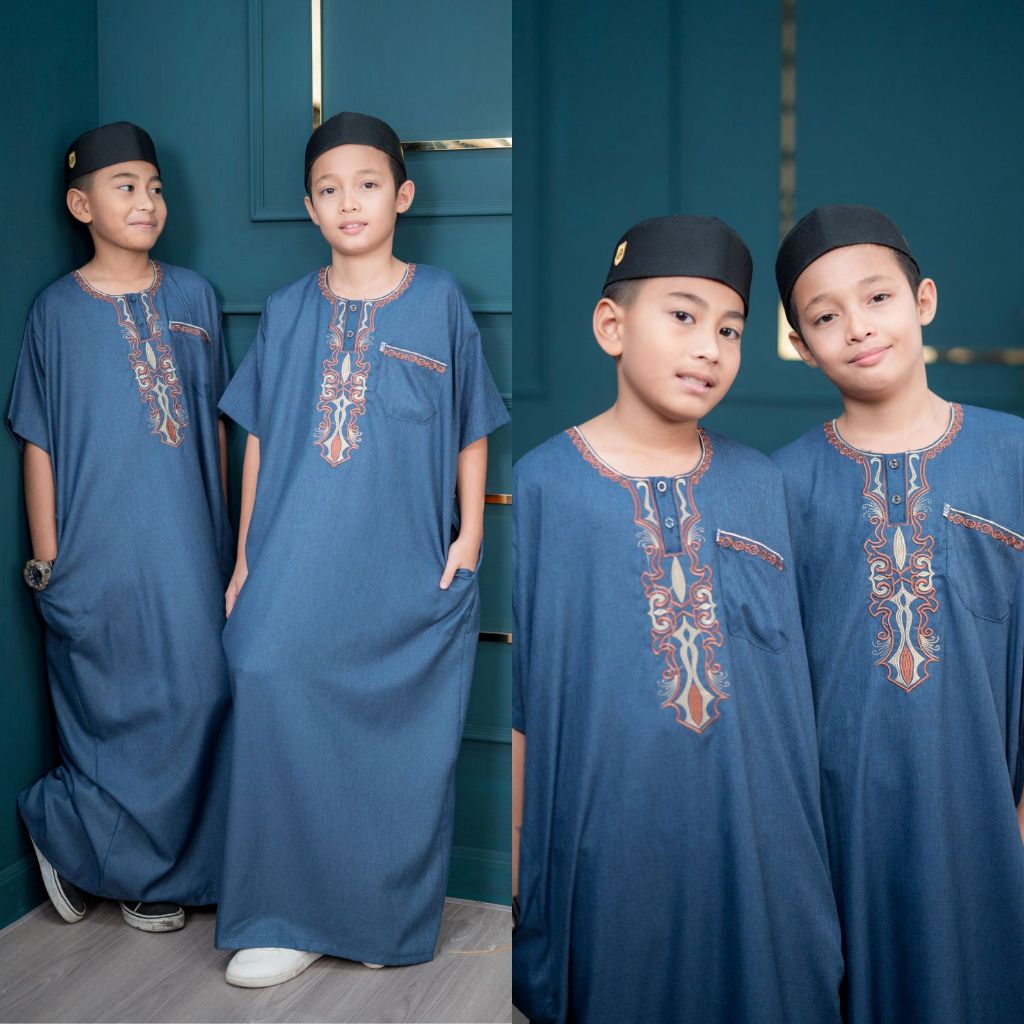โต๊ปเด็กชายแขนสั้น ปักลาย โต๊ปสไตล์เสื้อปากีอาหรับ คละลาย คละเฉด คละเนื้อผ้า BA30วาริสมุสลิม EP1