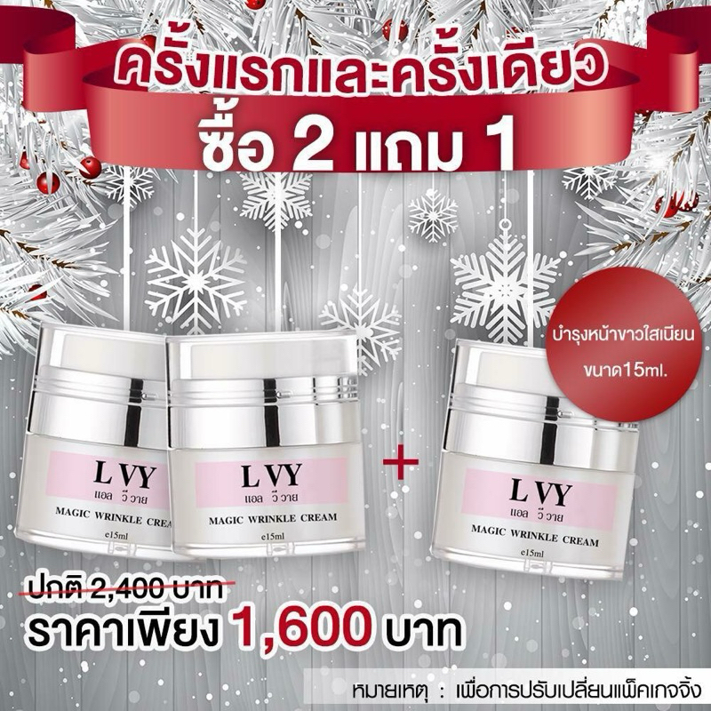 ครีมบำรุงหน้าขาวใส Day and Night LVY(แอลวีวาย)
