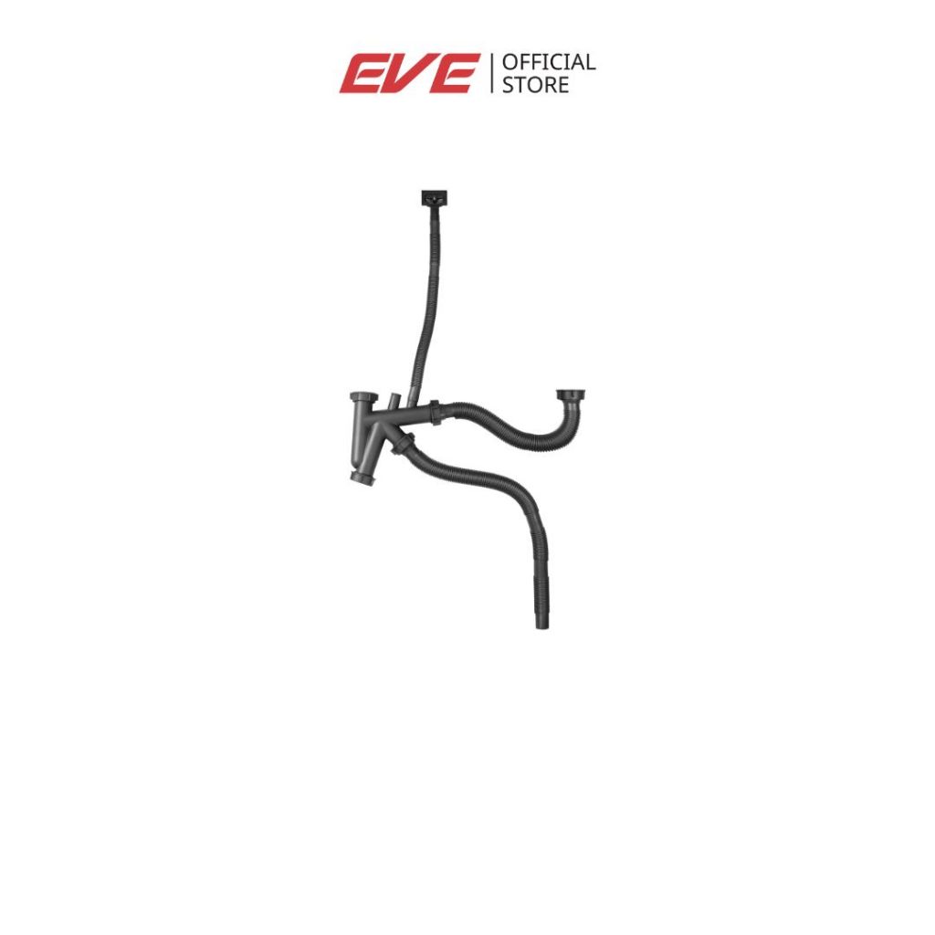 EVE ท่อน้ำทิ้งดักกลิ่น 2 ทาง สำหรับอ่างล้างจาน 2 หลุม METAL PLAST