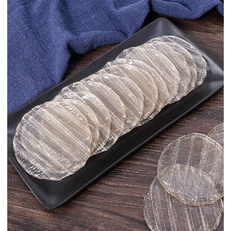 เส้นมันเทศ แบบกลม เส้นหนึบสุกี้ เส้นกลม เส้นก๋วยเตี๋ยว ขนาด （红薯粉皮）500กรัม พร้อมส่ง