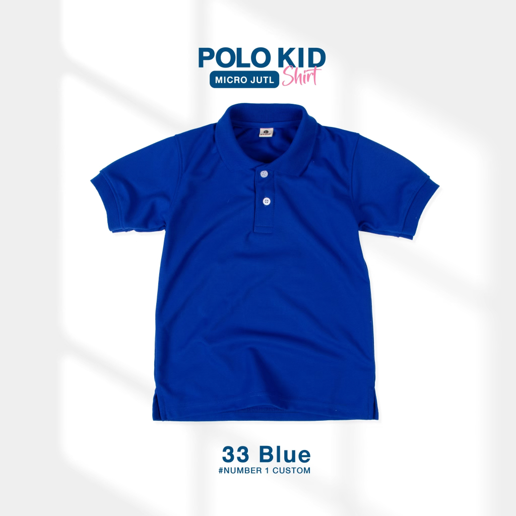 เสื้อโปโลเด็กชาย เด็กหญิง สีน้ำเงิน งานพร้อมส่ง
