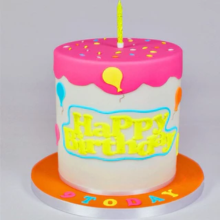 ที่กดฟองดอง กลัมเพลส ตัวอักษร Happy Birthday สีขาว สำหรับตกแต่งเค้กวันเกิด