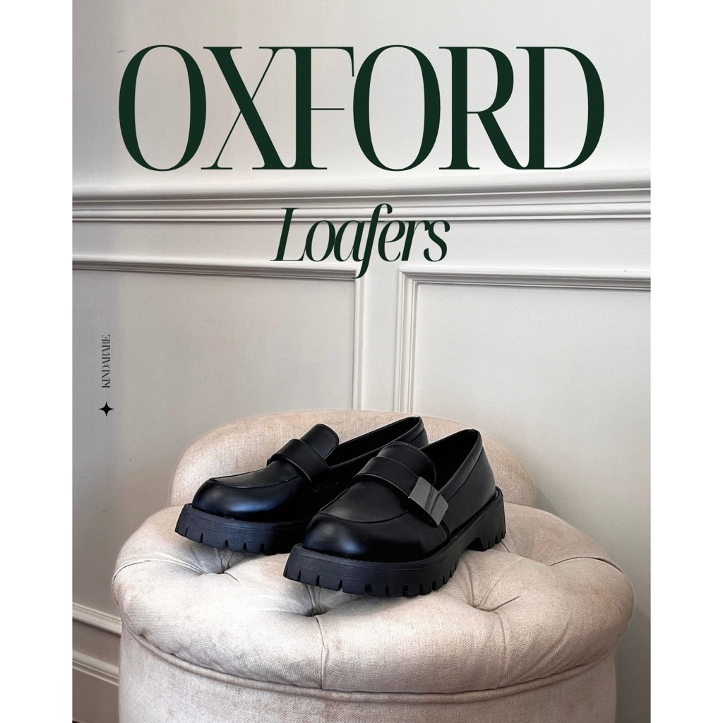 KINDARARE — Oxford loafer shoes (พร้อมส่ง มีไซส์ใหญ่ sz35-43)