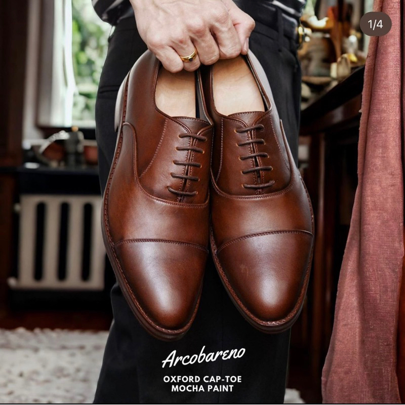 502-1 Arcobareno Oxford Cap-Toe Mocha Paint