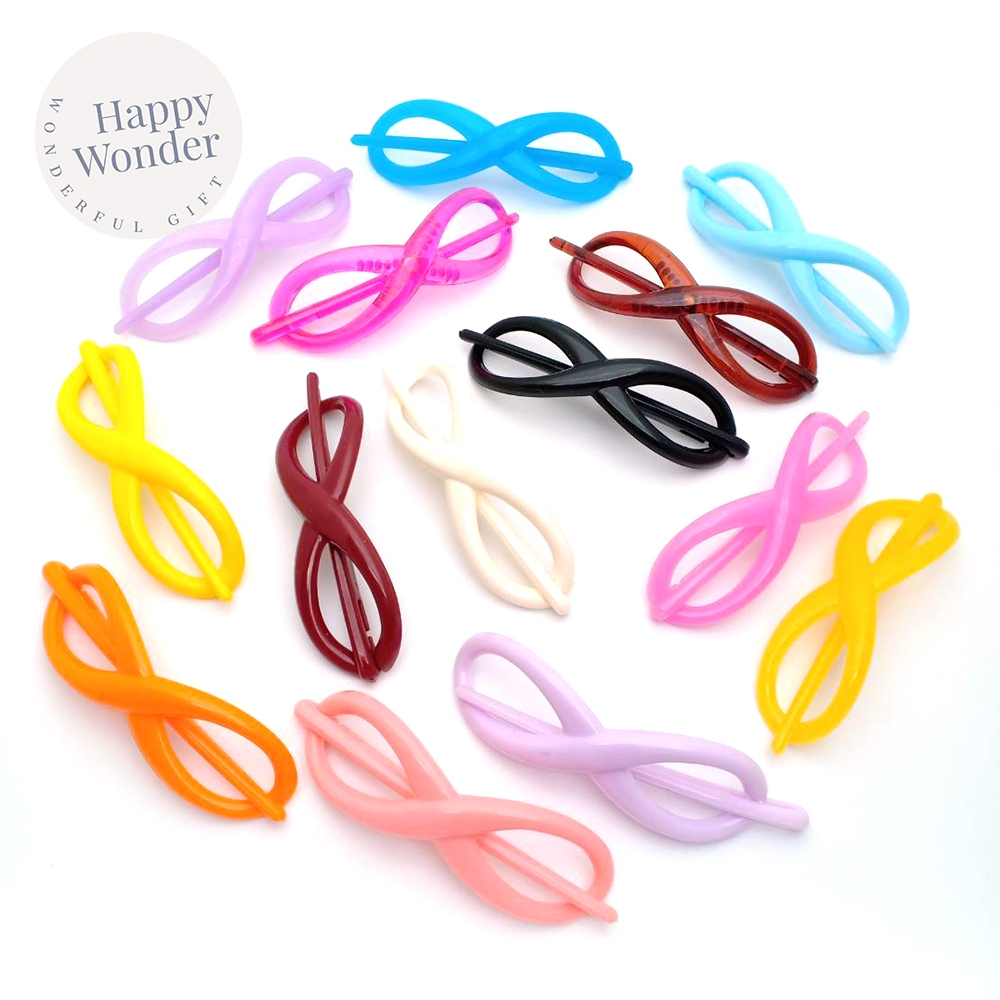 28 สี กิ๊บติดผม กิ๊บหนีบผม วินเทจ กิ๊บเลข 8.8 cm อินฟินิตี้ ติดแน่น ไม่ทำร้ายเส้นผม หลายสีให้เลือก