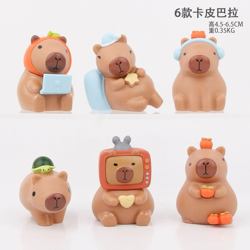 พร้อมส่ง 𐂂 Set โมเดล น้อน คาปิบาร่า-Capybara รูปงานจริงเลิฟเว่อร์สุด