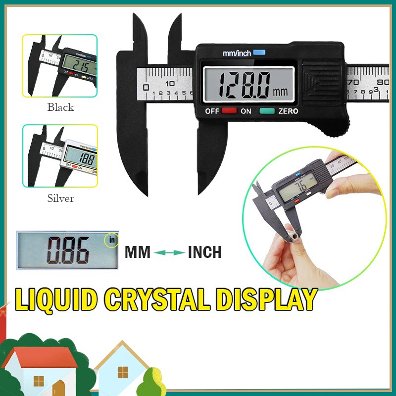 🔥ขายดี🔥 พร้อมถ่านเวอร์เนียร์  digital vernier caliper