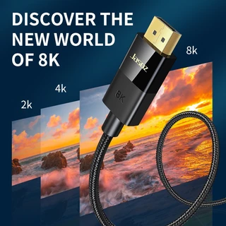 ⚡COD⚡Jasoz DisplayPort 1.4 สายเคเบิล 8K/60Hz DP to DP Cable สายเคเบิล เข้ากันได้กับพีซีและแล็ปท็อป