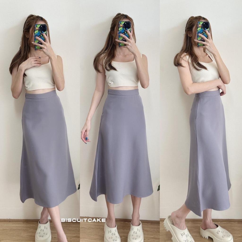 MERMAID SKIRT กระโปรงทรงหางปลา ซิปข้าง ผ้าบาร์บี้เปเป้ รูปที่ 4