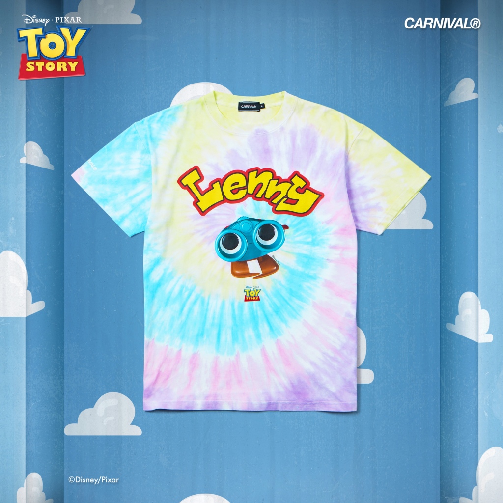 เสื้อยืด Carnival x Disney Pixar's Toy Story Collection Chapter 1 "Friends &amp; Foes" Lenny Tie Dye Size XL มัดย้อม ของแท้