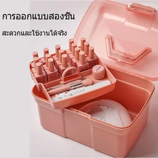 Nail.world กล่องเก็บอุปกรณ์ทำเล็บ กล่องใส่ของ กล่องยา Multi-Function storage box แบบพกพาอุปกรณ์ทำเล็บ กล่องจัดระเบียบ