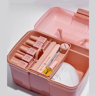 Nail.world กล่องเก็บอุปกรณ์ทำเล็บ กล่องใส่ของ กล่องยา Multi-Function storage box แบบพกพาอุปกรณ์ทำเล็บ กล่องจัดระเบียบ