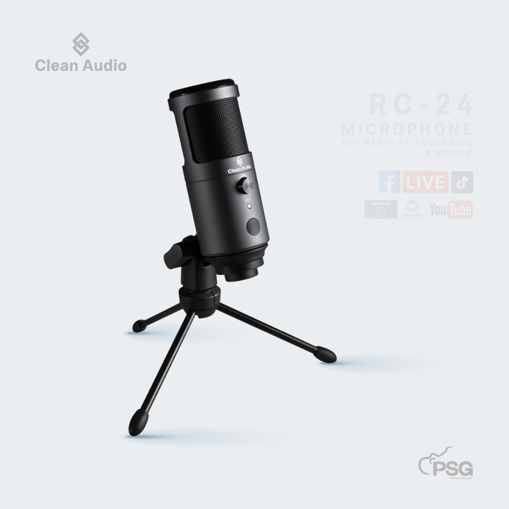 Clean Audio RC-24 USB คอนเดนเซอร์ไมโครโฟน Condenser Microphone