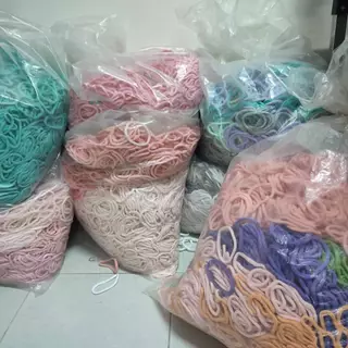 ห่วงถุงเท้า ผ้าวงคละสี 10kg. ทำเปล ทำผ้าเช็ดเท้า เบาะรองนั่ง
